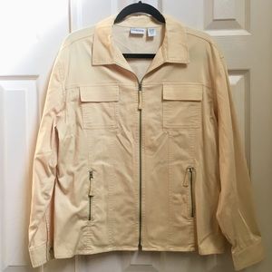 Chico’s zippered front cotton blend jacket